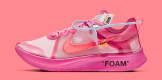 off white Air nike zoom fly tulip pink aj4588 600 lateral