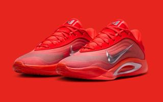 Nike A'One in a "Bright Crimson" color scheme.