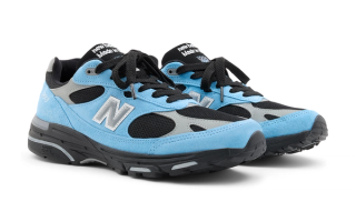 New Balance 993 Made in USA in a "Community Blue" color scheme.