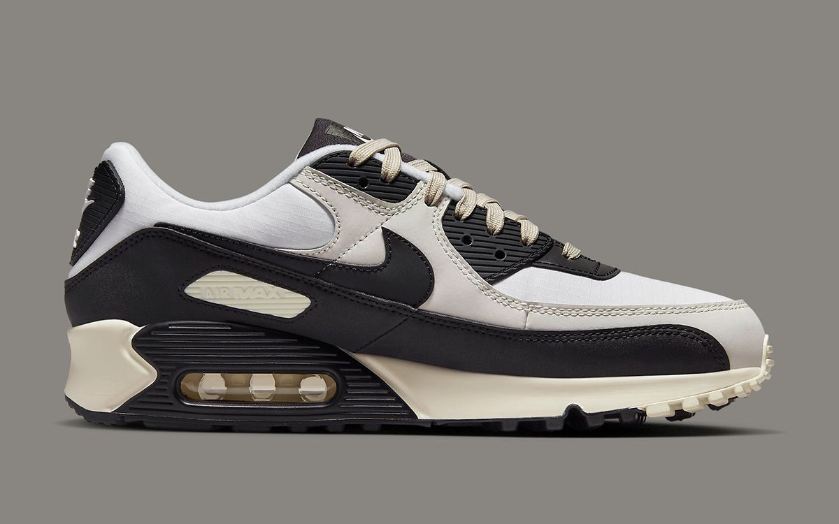 White, Black, Phantom and Coconut Milk Cover this Ripstop-Clad Air Max 90 |  House of Heat°