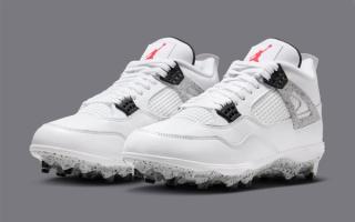 The Air Jordan 4 "White Cement" Returns as a Football Cleat