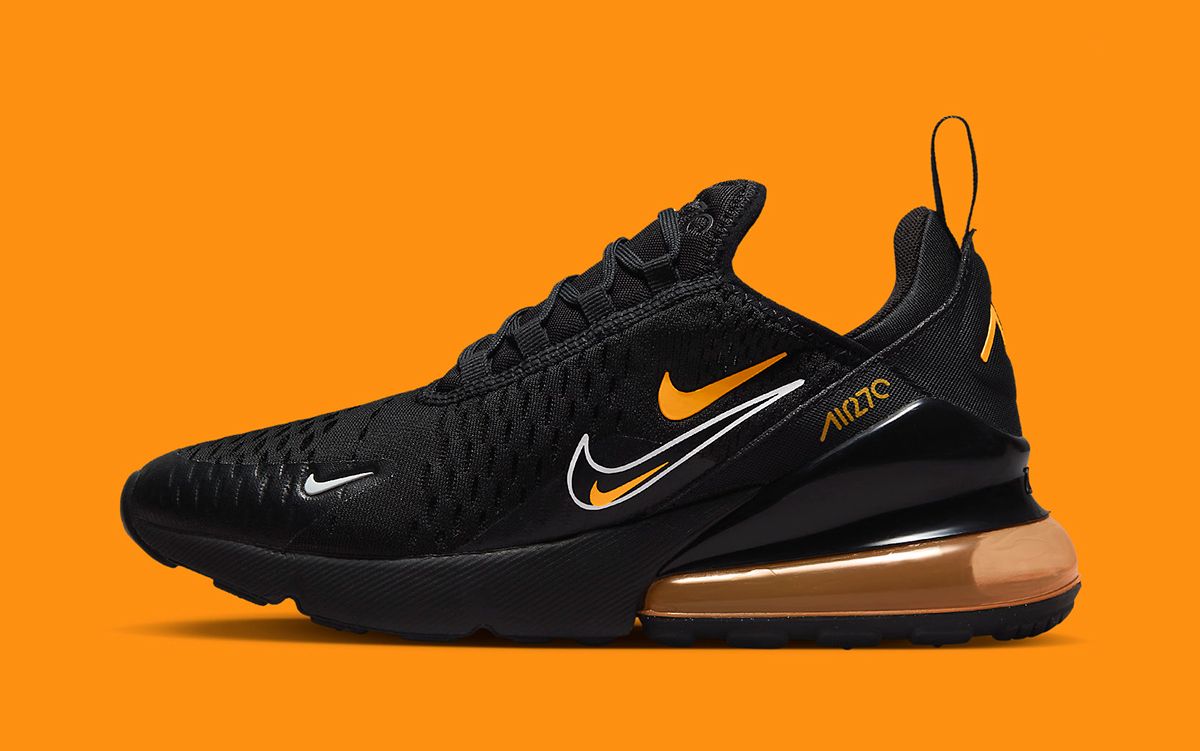 Nike 270 mens on sale black and orange