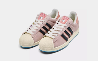 Patrick Star-inspired sneaker from the SpongeBob SquarePants x Adidas Superstar collaboration.