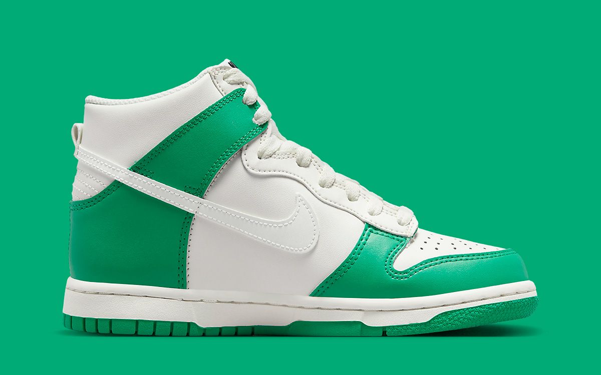 Nike dunk high green 2024 white