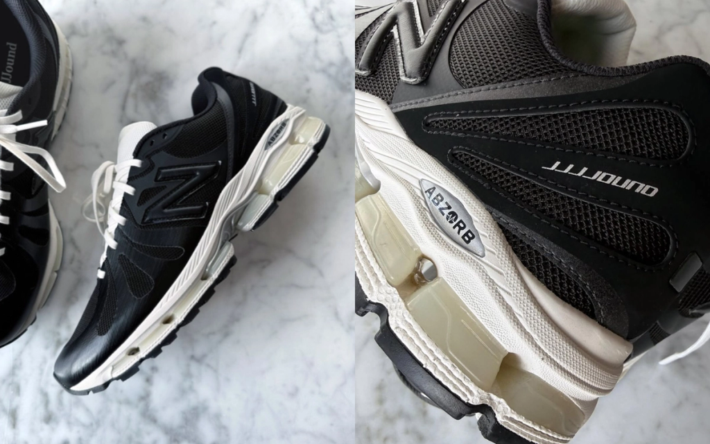 JJJJound x New Balance 1890 sneaker collaboration in detail shot