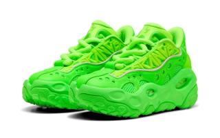 LaMelo Ball's PUMA LaFrancé RNR in a bold, slime green-reminiscent color scheme.