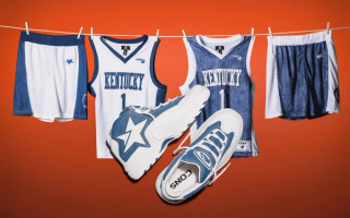 Apparel and footwear for Converse's 1996 Retro Collection with the Kentucky Wildcats Basketball Program.