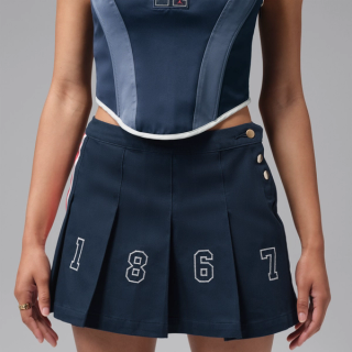 Howard University x Jordan Brooklyn Women's Pleated Skirt "College Navy" (SKU: IR0224-419). Photo via Nike.
