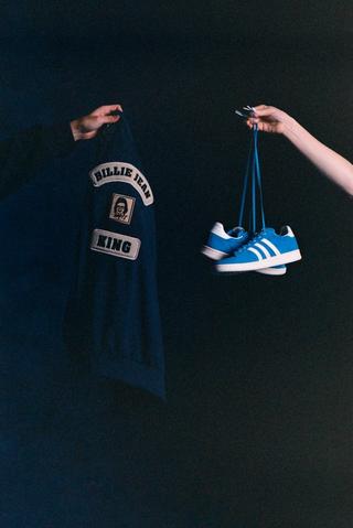 Billie Jean King x adidas Blue Suede Shoes. Photo via adidas.