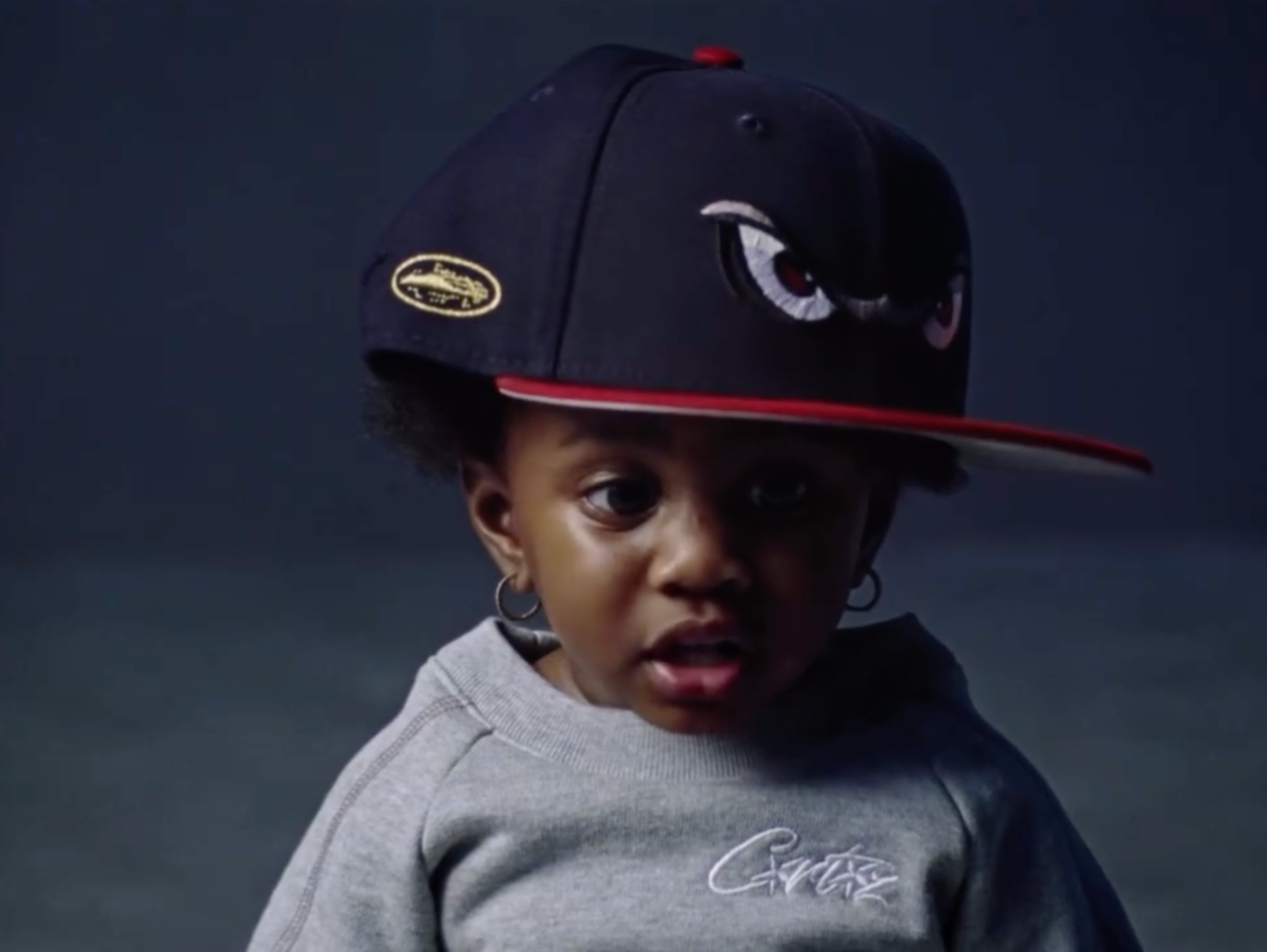 Still from campaign video for Corteiz's New Era collaboration with the Lake Elsinore Storm Minor League Baseball Team.