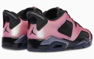 Women's Air Jordan 6 Low retro in a "Desert Berry/Black/Metallic Silver" color scheme. Photo via Foot Locker.