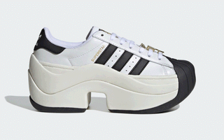 Adidas Superstar Bold in a white-and-black color scheme.