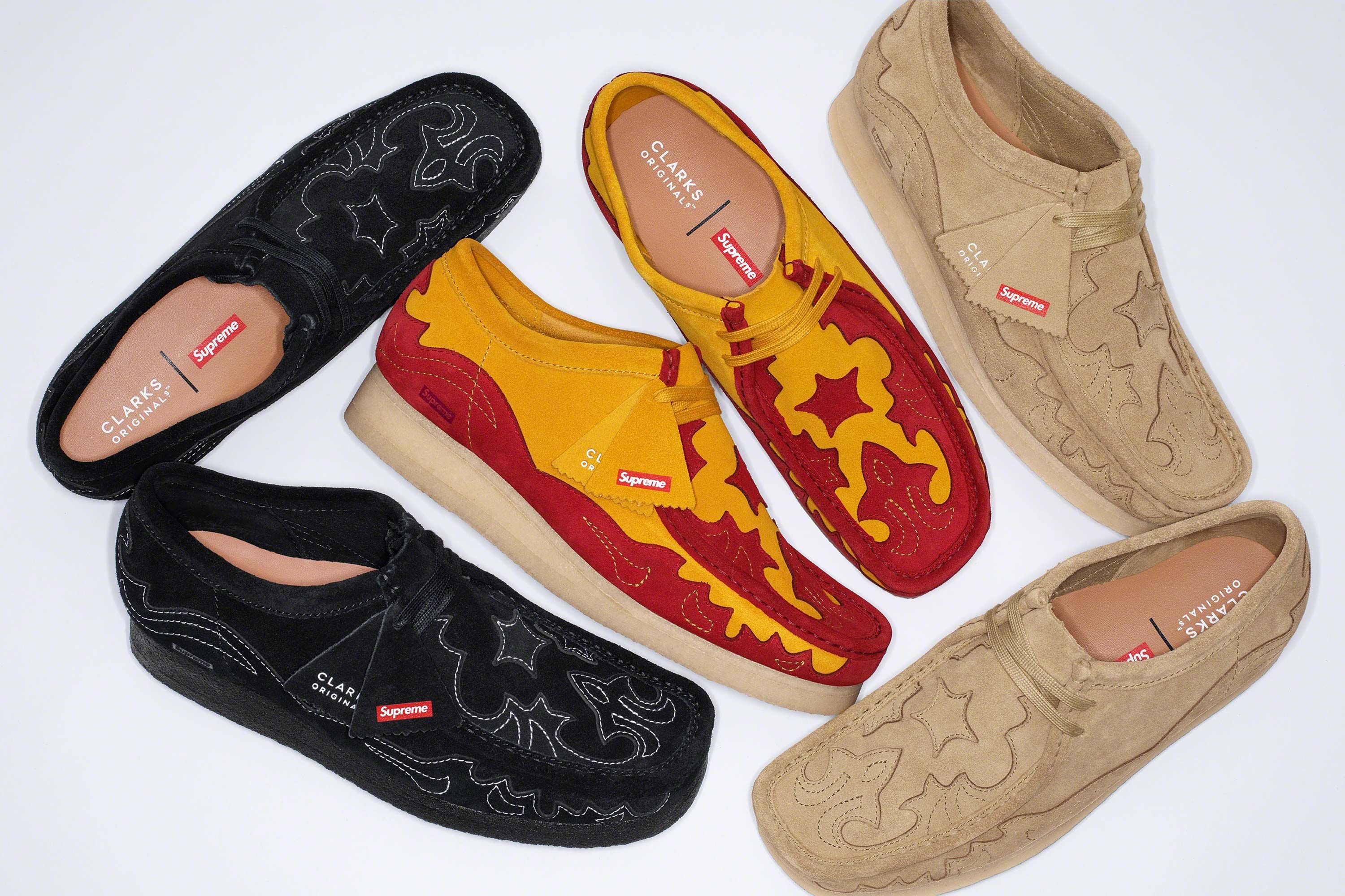 Where to Buy the Supreme x Clarks Wallabee Spring 2023 Collection 