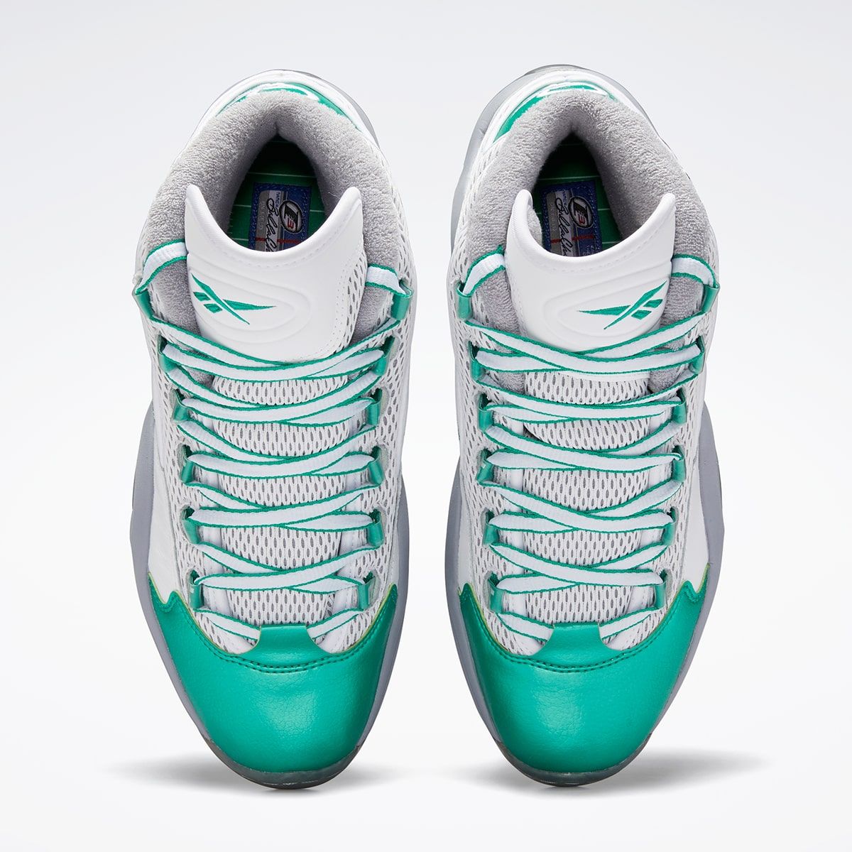 Reebok Size 8 Question Mid Gridiron Philadelphia Eagles Shoes White Green FZ3993 Reebok Question Mid  main image 3