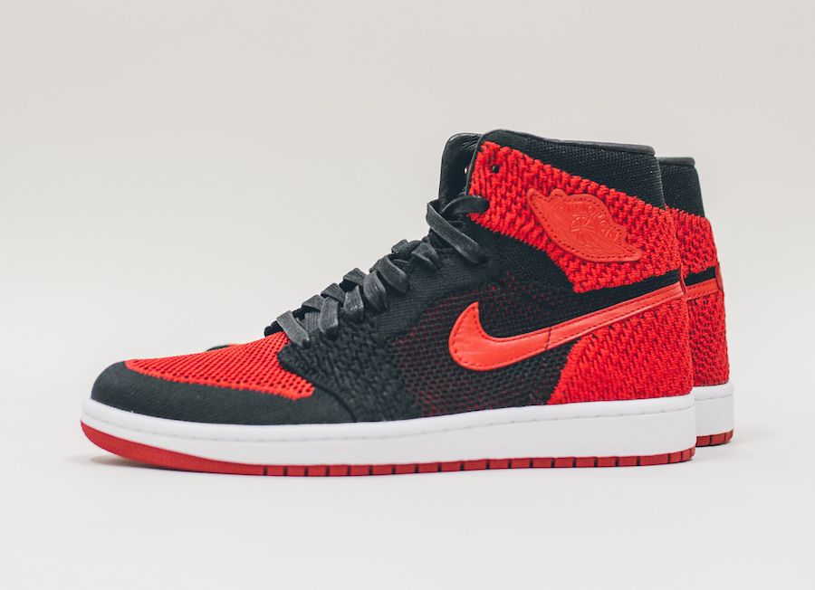 Aj1 discount flyknit bred