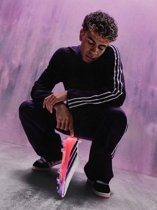 Lamine Yamal for adidas "Chaos vs Control" F50 HYPERFAST Boots. Photo via adidas.