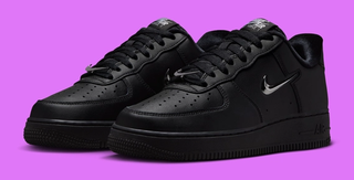 Women's Nike Air Force 1 Low Jewel "Black/Metallic Silver" (SKU: IV6039-001). Photo via Nike.