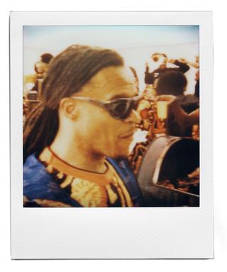 Edgar Davids wearing the Patta x Nike Pre-Match Top for the KNVB. Photo via Nike.