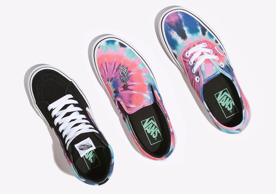 Tie Dye Skeleton Vans Vans Tie-Dye Slip-On Sneaker | Urban Outfitters main image 4
