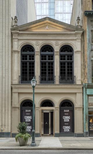 Front facade of Jordan Brand's World of Flight store in Philadelphia (1617 Walnut Street).
