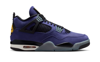 Air Jordan 4 "Lakeshow" in a "Imperial Purple/Multi-color/Multi-color" color scheme.