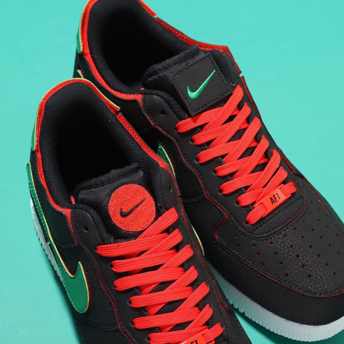 red and green air force ones