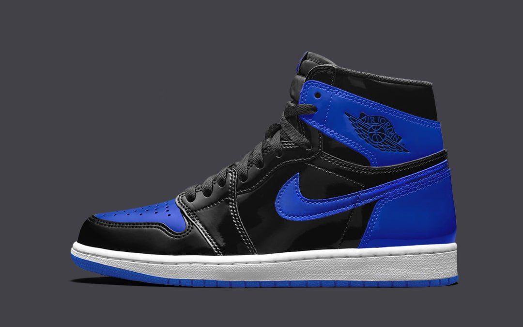 Blue patent leather jordans online