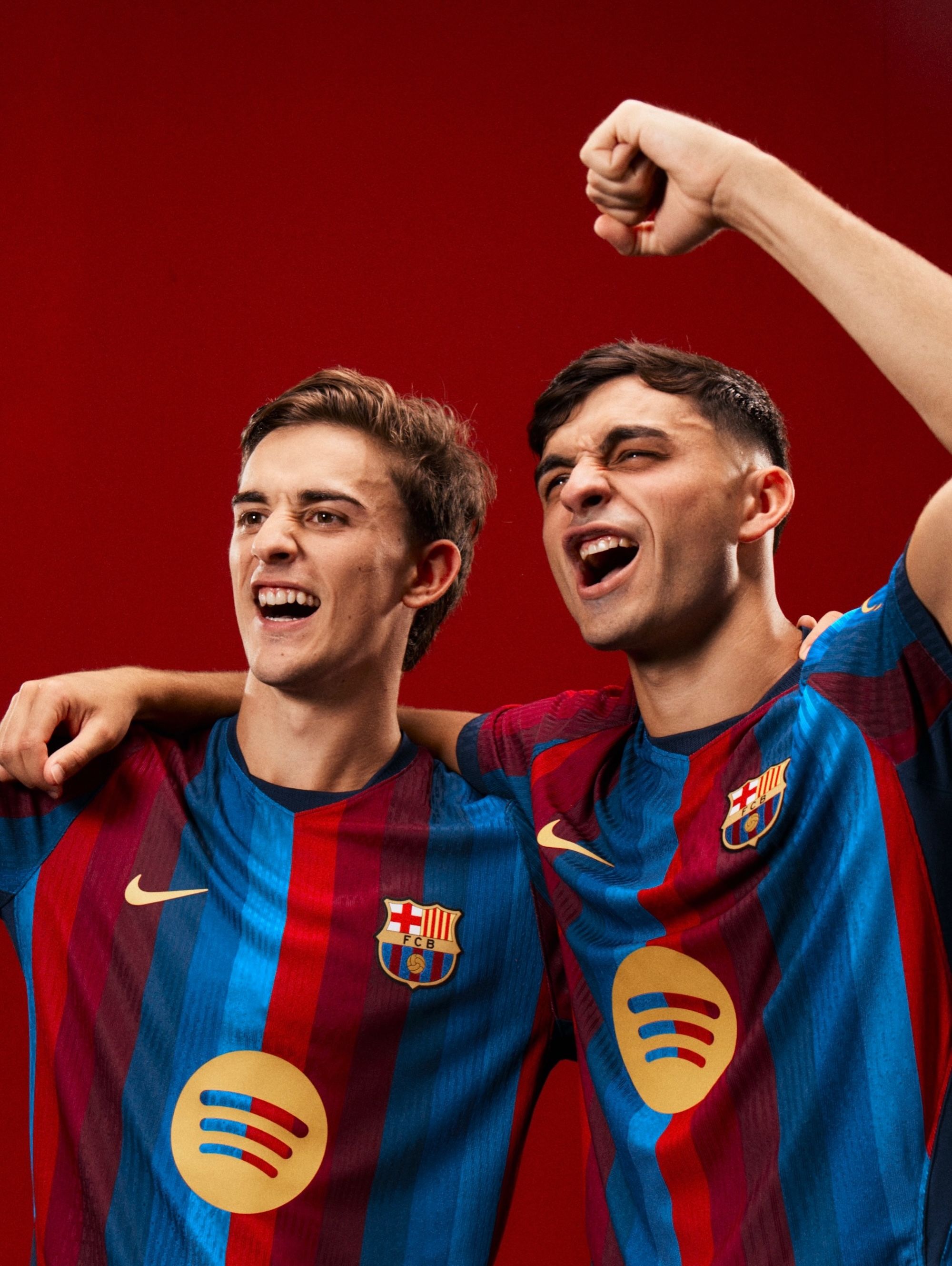 Gavi & Pedri for FC Barcelona 26/27 Home Jersey. Photo via FC Barcelona.