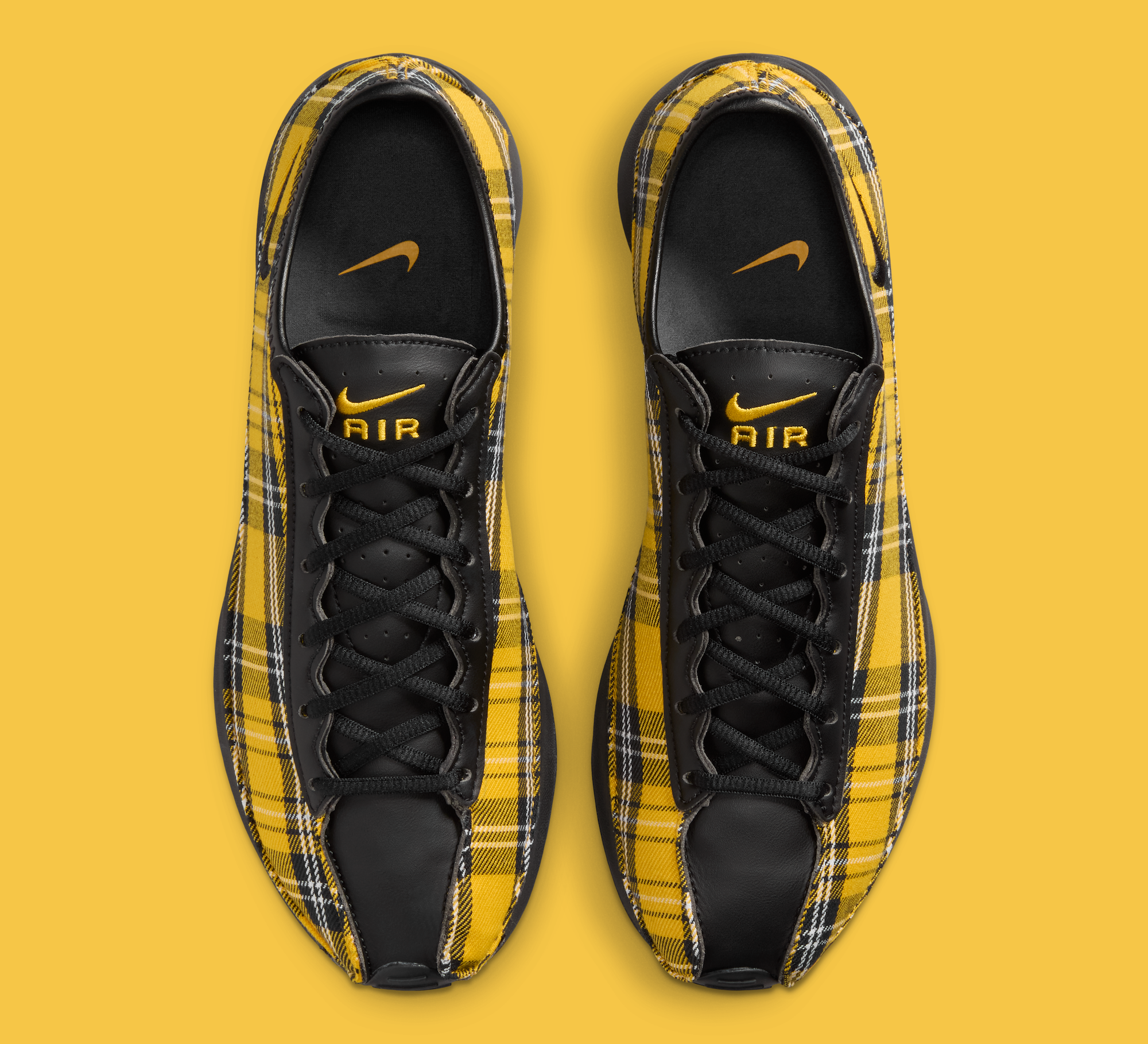 Nike Air Superfly "Black/Yellow Ochre" (Plaid, Clueless, SKU: IR5594-900). Photo via Nike.