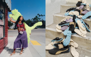 Rihanna's latest FENTY x PUMA collection, featuring the Avanti Stitched and Cat Cleat Sandals.