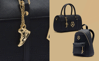 Mini duffle bag & backpack from Jordan Brand, part of the Jam Core "Black/Gold" Monogram range.