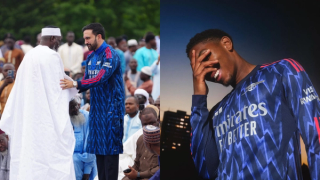 NYC Mayor Zohran Kwame Mamdani Wearing Custom Arsenal 2025-26 Adidas Away Jersey Thobe