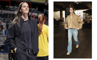 Caitlin Clark wearing Signature Collection Apparel. Photos via Nike.