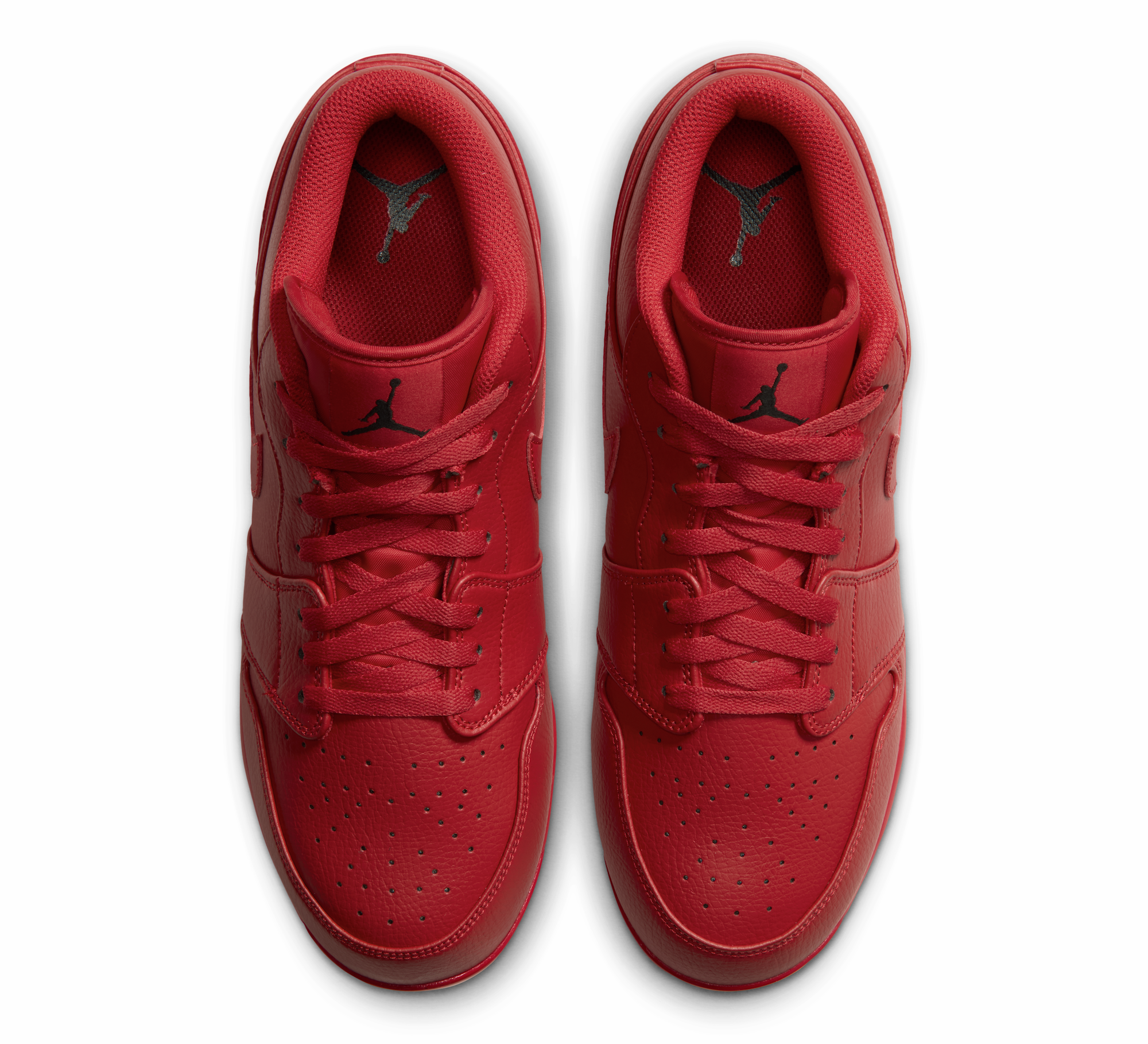 Men's Air Jordan 1 Low MCS "University Red" Baseball Cleats (SKU: CJ8524-603). Photo via Nike.