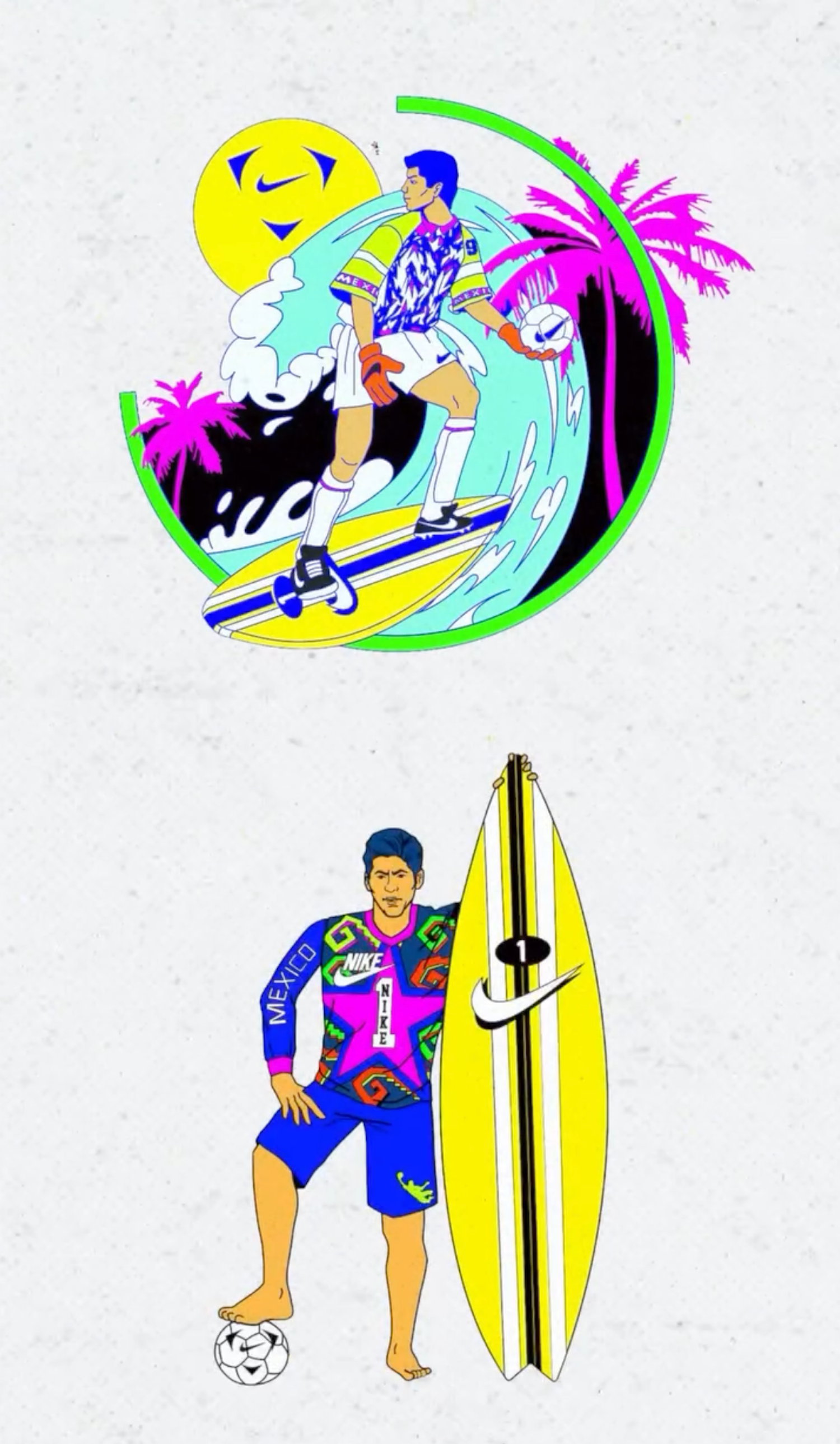 Campos x Jorge Graphics by Nike. Screenshot via Jorge Campos.