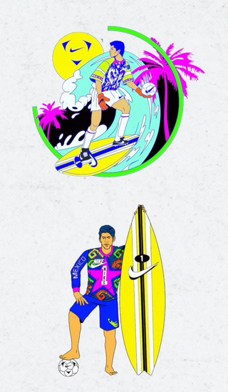 Campos x Jorge Graphics by Nike. Screenshot via Jorge Campos.
