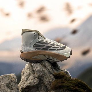 Digital mock-up of Bad Bunny's unreleased adidas Superteam Cavehiker in a brown color scheme. Image via @hypedsolutions on Instagram.