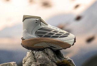 Digital mock-up of Bad Bunny's unreleased adidas Superteam Cavehiker in a brown color scheme. Image via @hypedsolutions on Instagram.