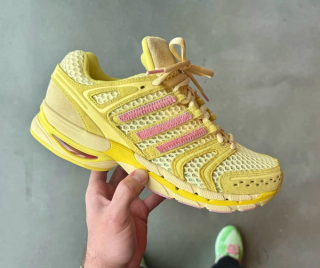 Unheardof's yellow, piggy-inspired adidas Adistar Control 5 collaboration.