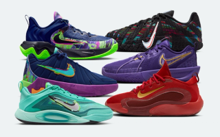 Six pairs from Nike Basketball's Kids'-excklusive King of the Court Collection for Fall 2025.