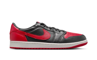 Placeholder for the Air Jordan 1 Low OG "Banned" retro expected Summer 2026.