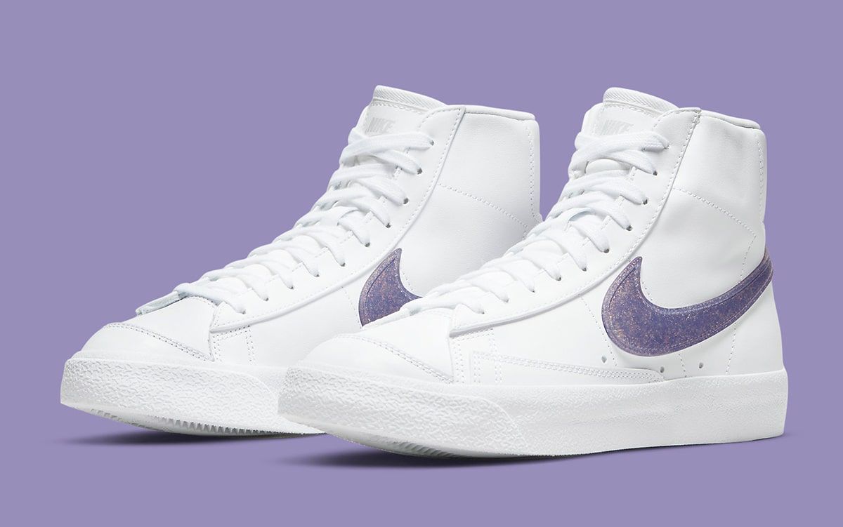 Nike Blazer Mid Purple “Glitter Swoosh” Pops up in Purple | House