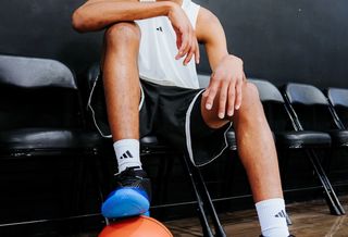 Alijah Arenas Helps Launch the adidas Harden Vol. 10 "Blue Sapphire" basketball shoe.