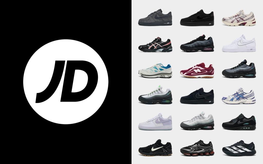 JD Sports storefront displaying exclusive sneaker release lineup