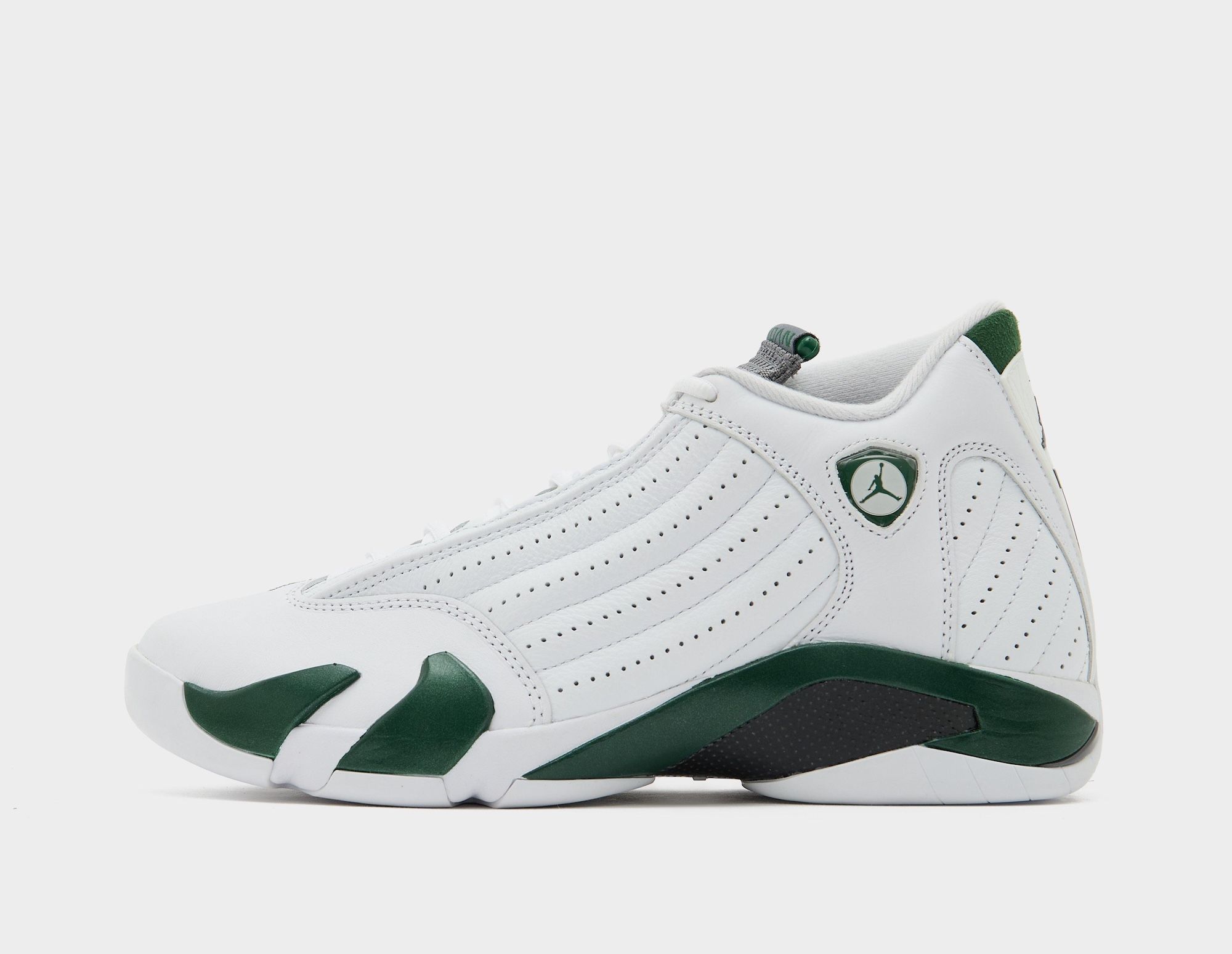 Air Jordan 14 "Forest Green" (SKU: 487471-300). Photo via size?