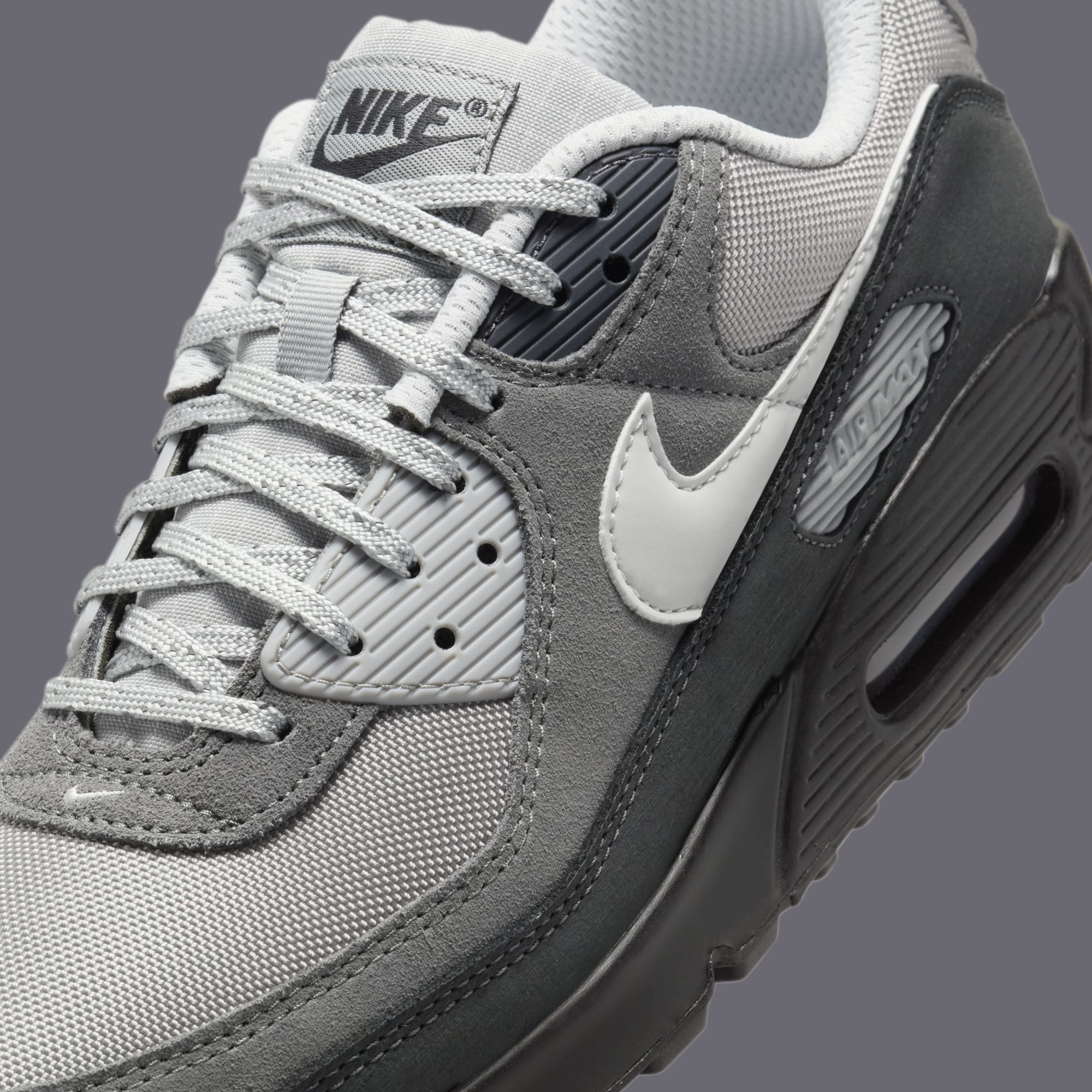 nike air max 90 basement smoke grey & reflect silver