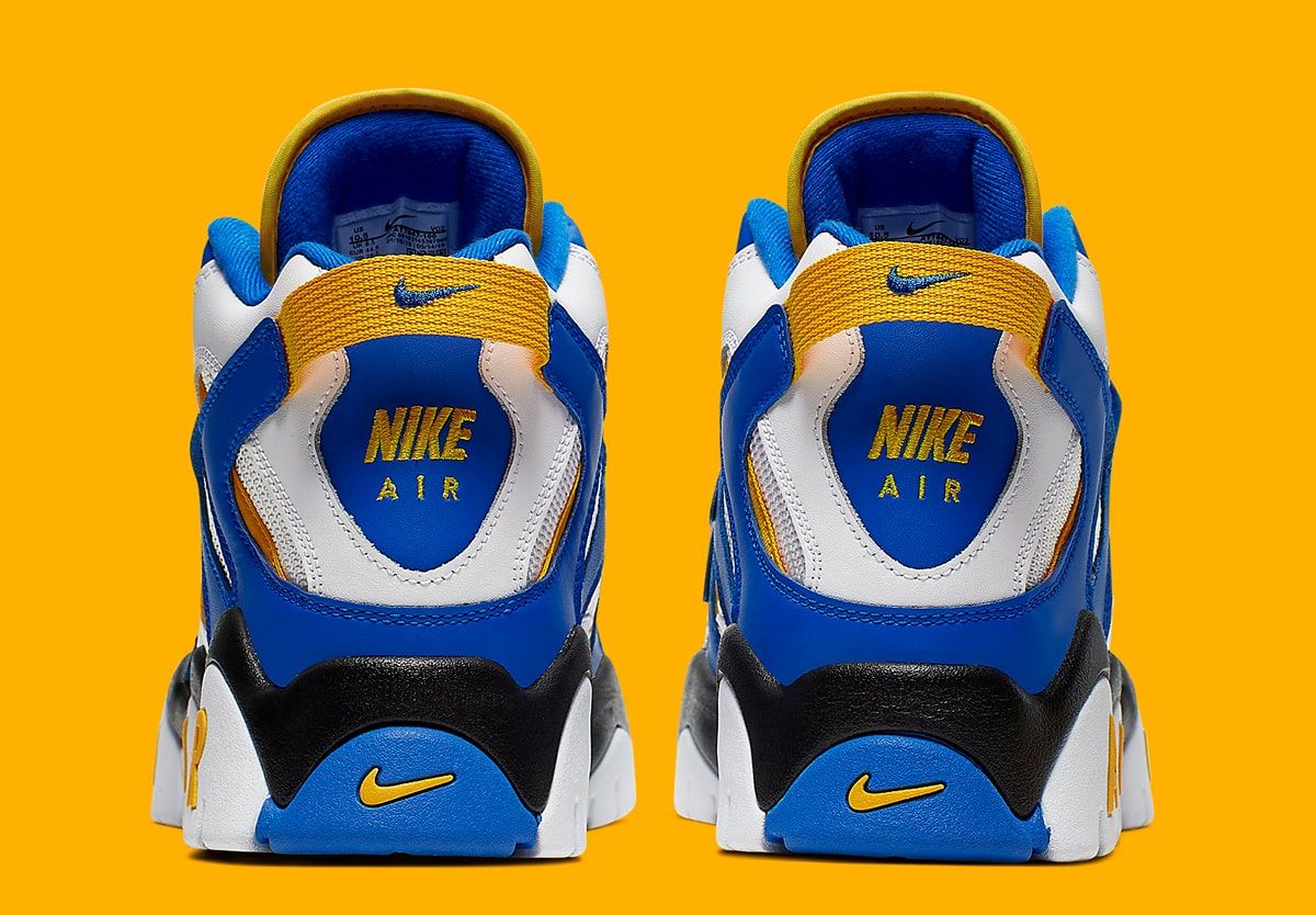 Nike air barrage on sale blue and yellow