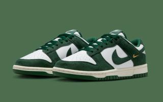 Nike Dunk Low Gorge Green Mini with Gold Swoosh IB4417-100