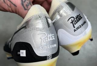 Co-branded heels on the Patta x Nike Mercurial Vapor 16 Football collaboration. Photo via Vincent Van De Waal.