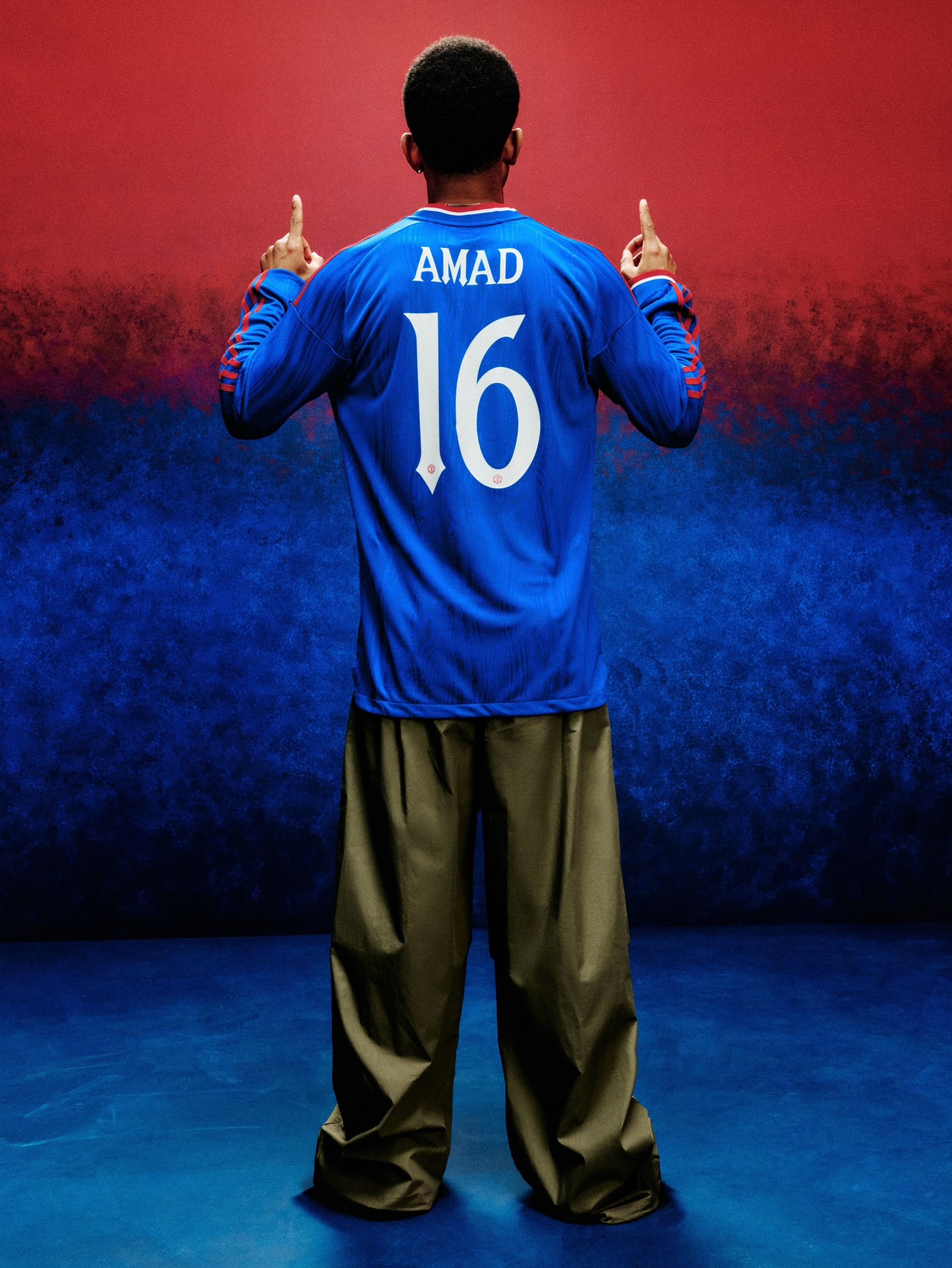 Amad for Manchester United 26/27 Away kit by adidas. Photo via Manchester United.